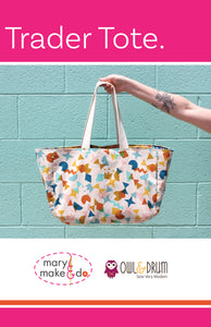The Trader Tote by Mary Make & Do PDF Sewing Pattern - Owl & Drum